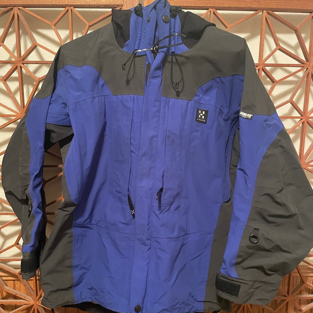 Haglofs shell cobalt blue and charcoal